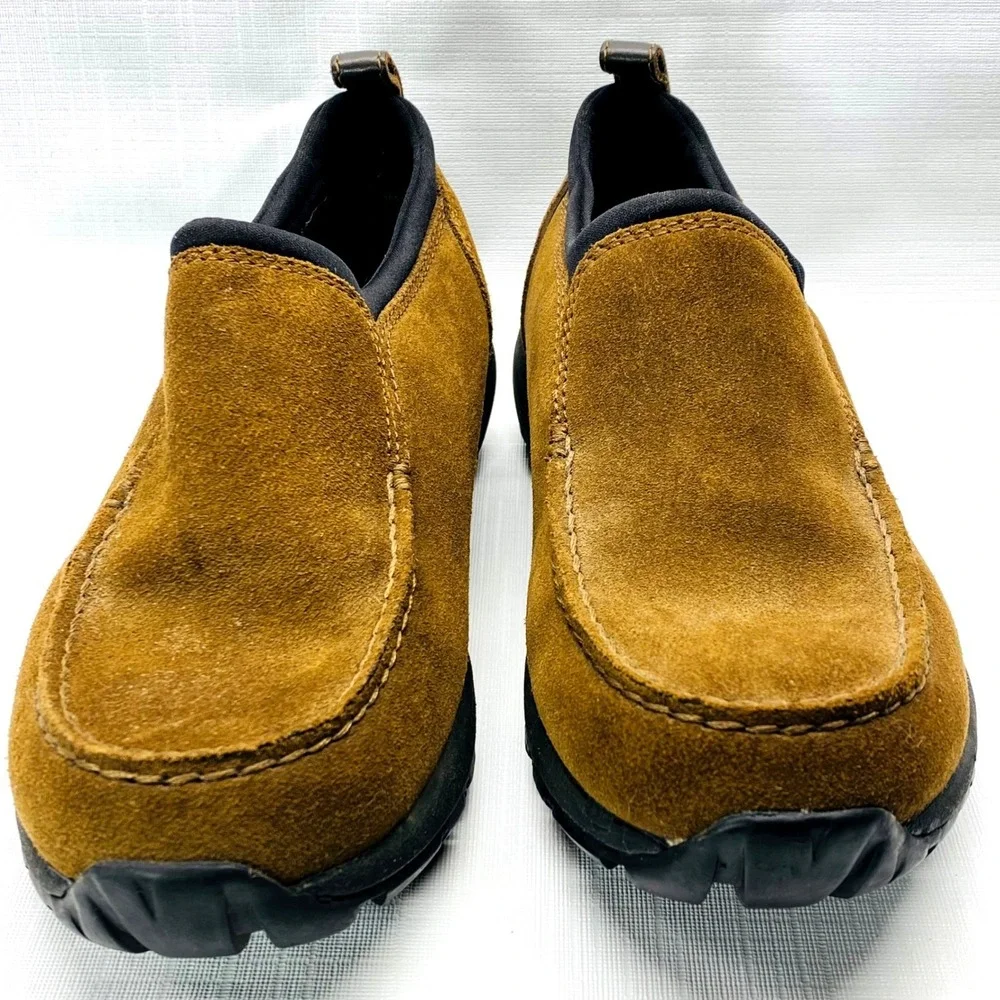 Lands End Mens Brown Suede Slip On‎ Casual Shoes Loafers Size 6.5 B